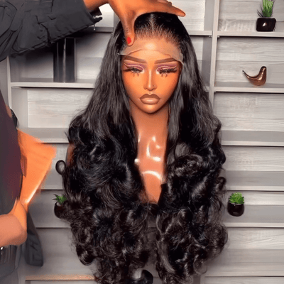 Geeta Luxury 300% Density Raw Glueless Wig Bouncy Wave 13x4 Lace Front Human Hair Wigs For Women - GeetaHair