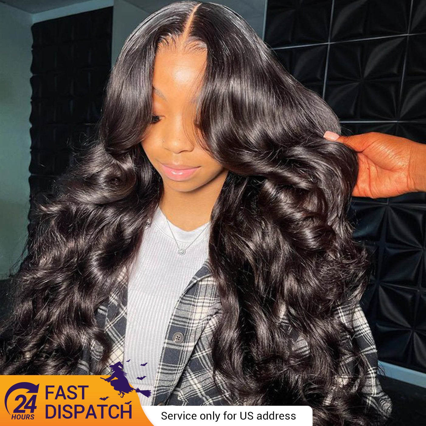 300% Density 3D Body Wave 13x6 Lace Frontal Wig Human Hair Pre Plucked Gluless Wig No Code Needed - GeetaHair