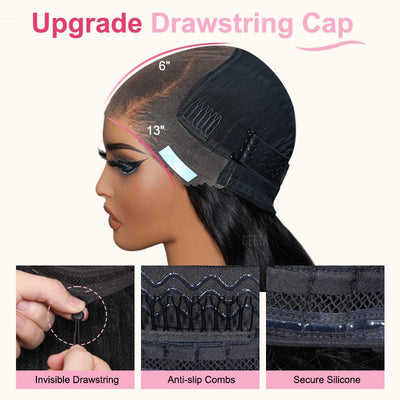Uograde Drawstring Cap: Invisible Drawstring & Anti-slip Combs & Secure Silicone_detail