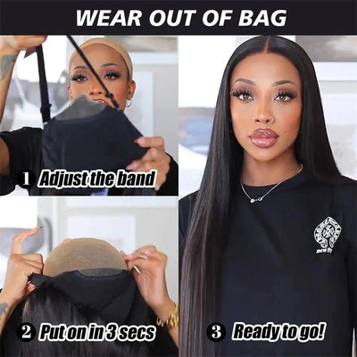 Wear Go Glueless Body Wave Pre Cut HD Transaparent Lace 100% Virgin Human Hair Wigs Wear & Go Pre Plucked Hairline Air Cap Wig - Geeta Hair - GeetaHair