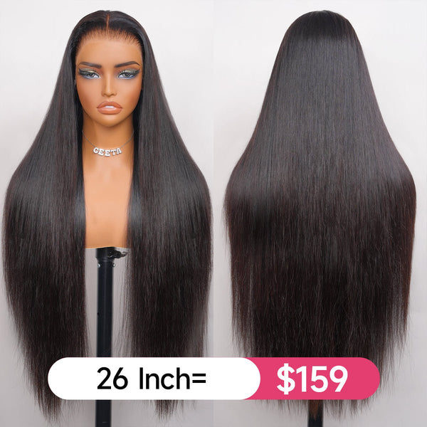 [USA Address Only] [24H Shipping] Geeta Hair 26Inch $159 Straight Hair Transparent Lace Glueless Wigs Human Hair 180% Density Flash Sale
