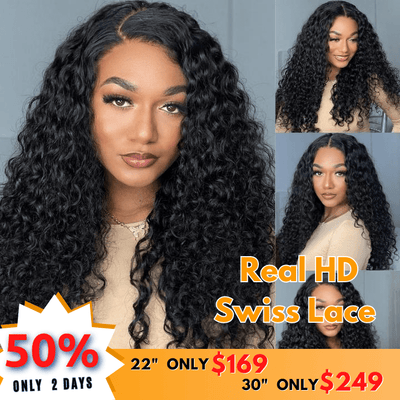 No Code 50% OFF Flash Sale: Glueless 6x4.5 Curly Pre Cut HD Transaparent Lace Human Hair Wigs - Only 2 Days - GeetaHair
