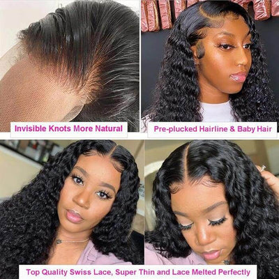 50%+Extra $100 OFF : Deep Wave 13x6 Invisible HD Lace Frontal Wig - Flash Sale, Only 2 Days - GeetaHair