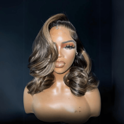 Glueless Luxury Wigs Layers Bob Body Wave Honey Blonde 13x4 Lace Front Wig HD Lace Human Hair Wigs - GeetaHair