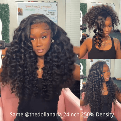Geeta Natural Crimps Curls Loose Deep Wave HD Lace Frontal Glueless Wig Flash Sale - GeetaHair