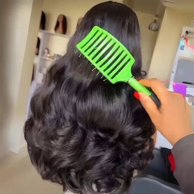 Body Wave Glueless Wigs Loose Bouncy Wave 13X4 Lace Front Wigs Human Hair Pre Plucked - GeetaHair