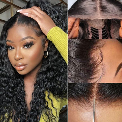 No Code 50% OFF Flash Sale: Glueless 6x4.5 Water Wave Pre Cut HD Transaparent Lace Human Hair Wigs - Only 2 Days - GeetaHair