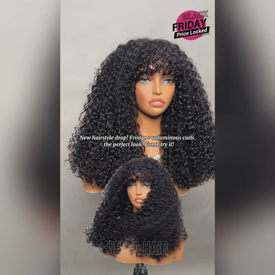 middle part curly wig with bang_video