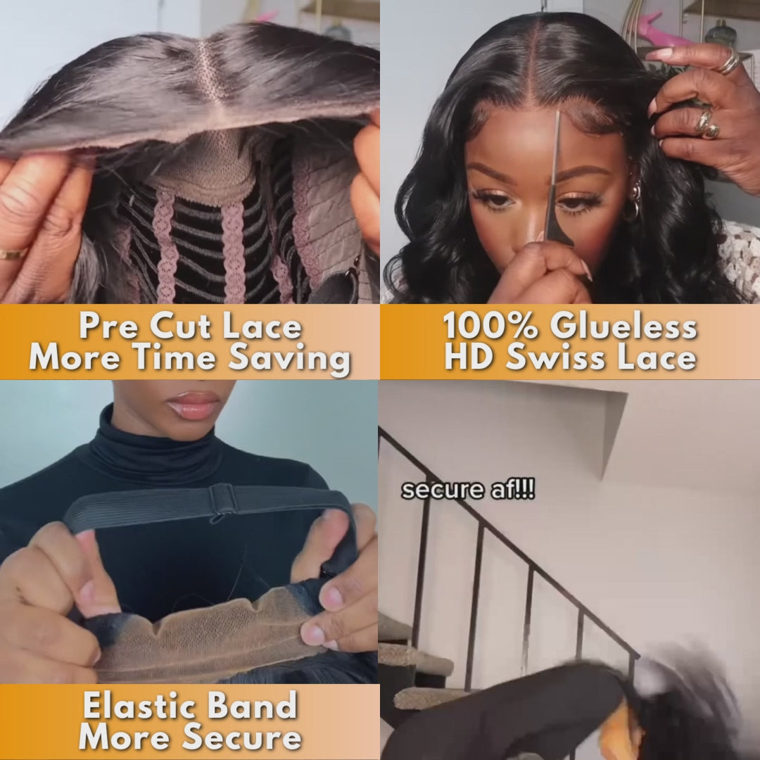 Funky Colored Wigs | Glueless 13x4/6x4.5 Money Piece Brown Mix Black Body Wave HD Transaparent Pre Cut Lace Human Hair Wigs-Geeta Hair