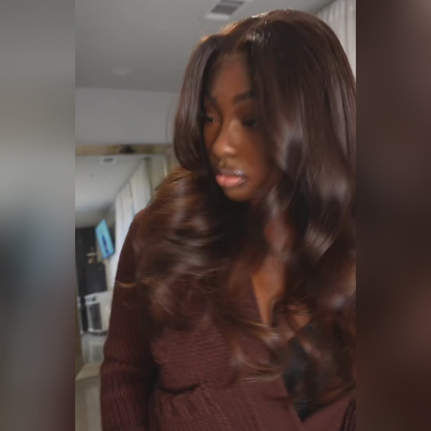 dark brown wig body wave_video