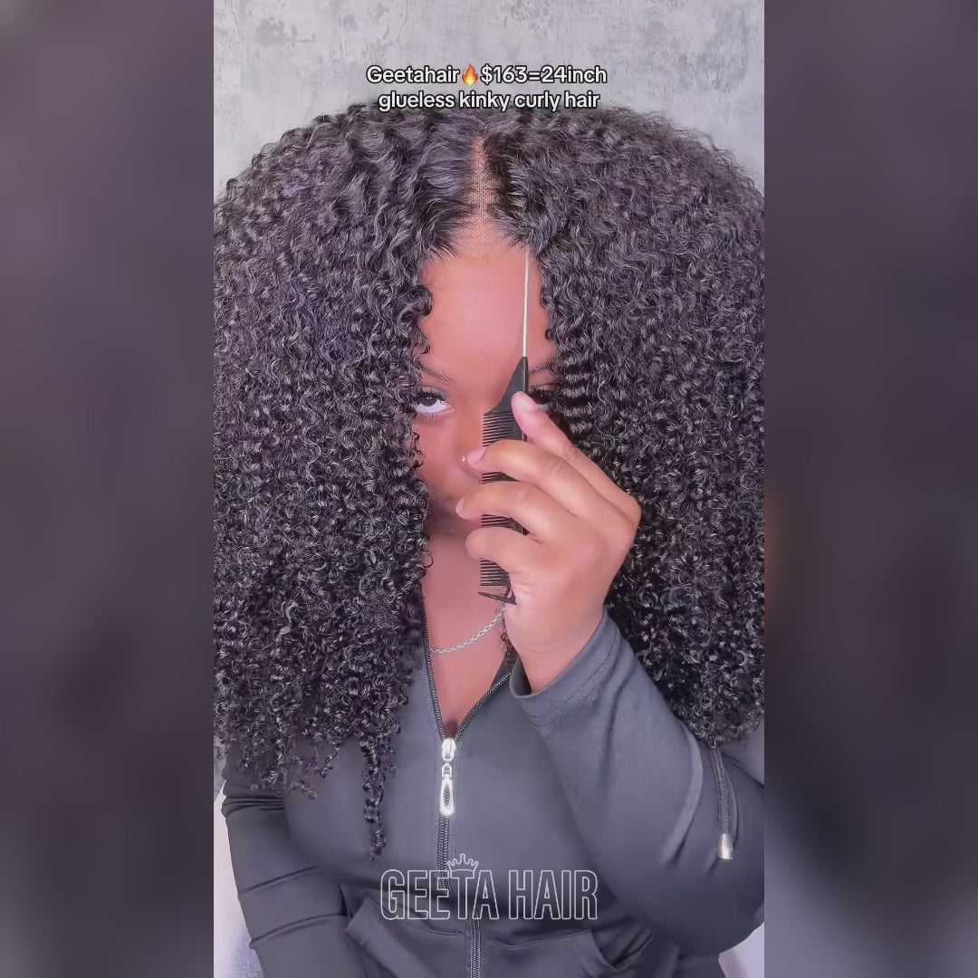 $163=24 Inch Kinky Curly Bob Wig Show_video