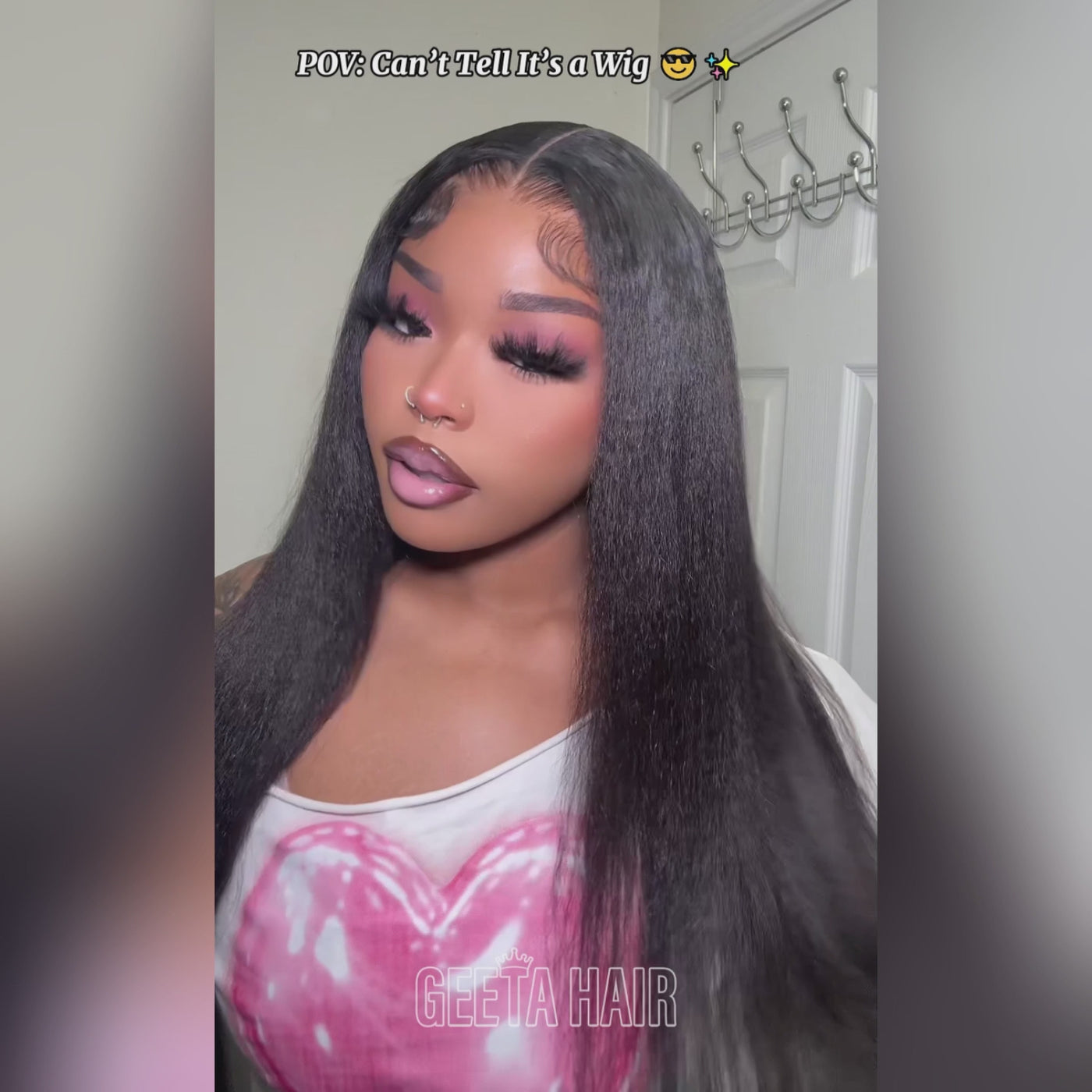Kinky Straight hair Wig_video
