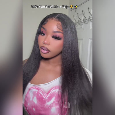 Kinky Straight hair Wig_video