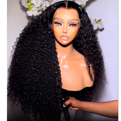 13x4 Lace Front Wigs Human Hair Pre Plucked with Baby Hair Jerry Curly Lace Frontal Wig for Black Women 180% Density