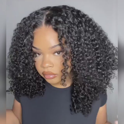 Geeta 250% Density Kinky Curly 6x4 / 13x4 Lace Front Glueless Human Hair Wig Flash Sale