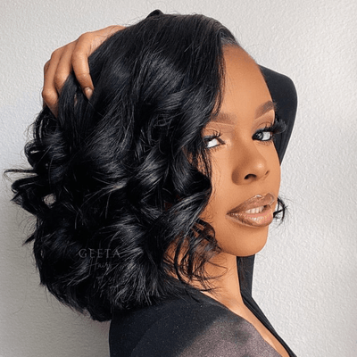 Body Wave Pre Plucked 4x4/13x4 HD Lace Closure Bombshell Curls Human Hair Bob Wigs - Geeta Hair - GeetaHair