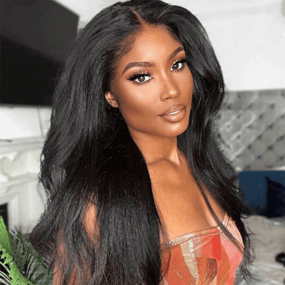 Geeta Kinky Straight Hair 4x4 Lace Closure Wig 100% Virgin Human Hair Wig - GeetaHair