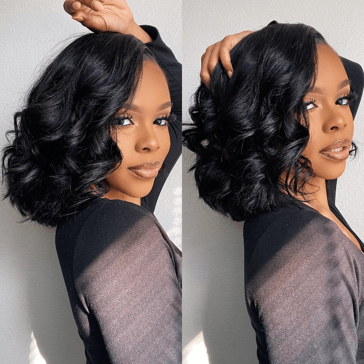 Body Wave Pre Plucked 4x4/13x4 HD Lace Closure Bombshell Curls Human Hair Bob Wigs - Geeta Hair - GeetaHair
