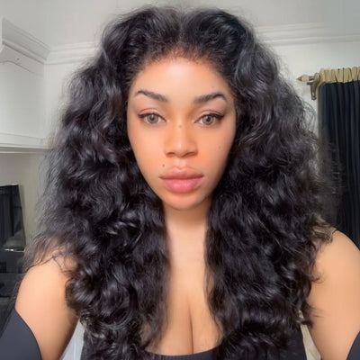 Type 4C Edges Wig Loose Wave Glueless Wigs 13x4 Undetectable Lace Human Hair Wigs With Kinky Baby Hairline - GeetaHair