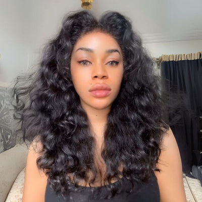 Type 4C Edges Wig Loose Wave Glueless Wigs 13x4 Undetectable Lace Human Hair Wigs With Kinky Baby Hairline - GeetaHair