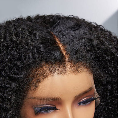 Type 4C Natural Edges Glueless Curly 13x4 Lace Human Hair Bob Wigs With Handmade Kinky Baby Hairline - Geeta Hair - GeetaHair