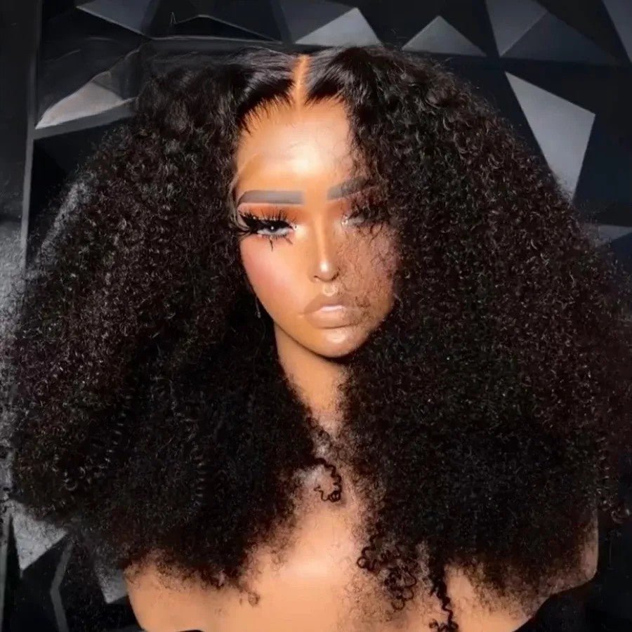 Afro Kinky Curly Type 4C Hairline Kinky Edge 13x4 HD Lace Front Wig 250% Density - Geeta Hair - GeetaHair