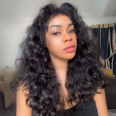Type 4C Edges Wig Loose Wave Glueless Wigs 13x4 Undetectable Lace Human Hair Wigs With Kinky Baby Hairline - GeetaHair