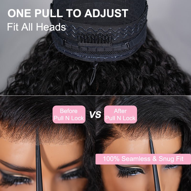 One-Pull Elastic Band For Snug Secure Fit On Seamless Invisible Lace Closure Wig_detail