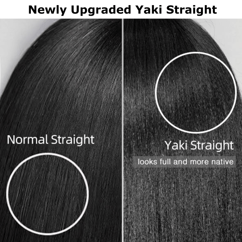 Geeta Yaki Straight 7x5 Glueless Lace Invisible Knots Put On and Go Invisi Drawstring Human Hair Wigs - GeetaHair