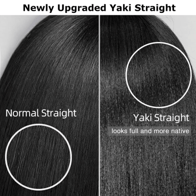 Geeta Yaki Straight 7x5 Glueless Lace Invisible Knots Put On and Go Invisi Drawstring Human Hair Wigs - GeetaHair