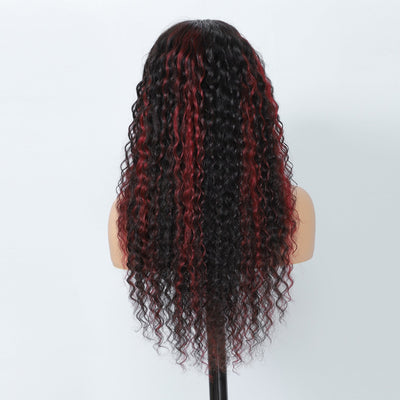 Highlight 13x4 Deep Wave Frontal Wig Brazilian Curly Wigs For Women Human Hair Wigs - Geeta Hair - GeetaHair