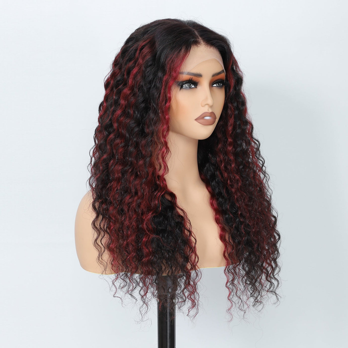 Highlight 13x4 Deep Wave Frontal Wig Brazilian Curly Wigs For Women Human Hair Wigs - Geeta Hair - GeetaHair