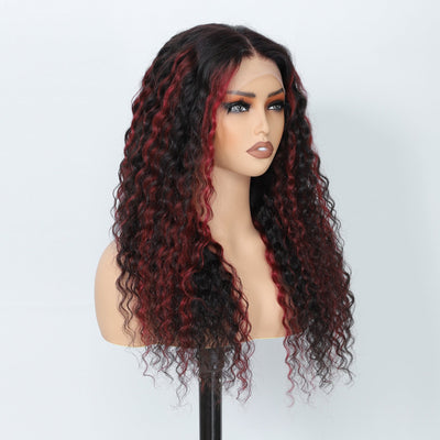 Highlight 13x4 Deep Wave Frontal Wig Brazilian Curly Wigs For Women Human Hair Wigs - Geeta Hair - GeetaHair