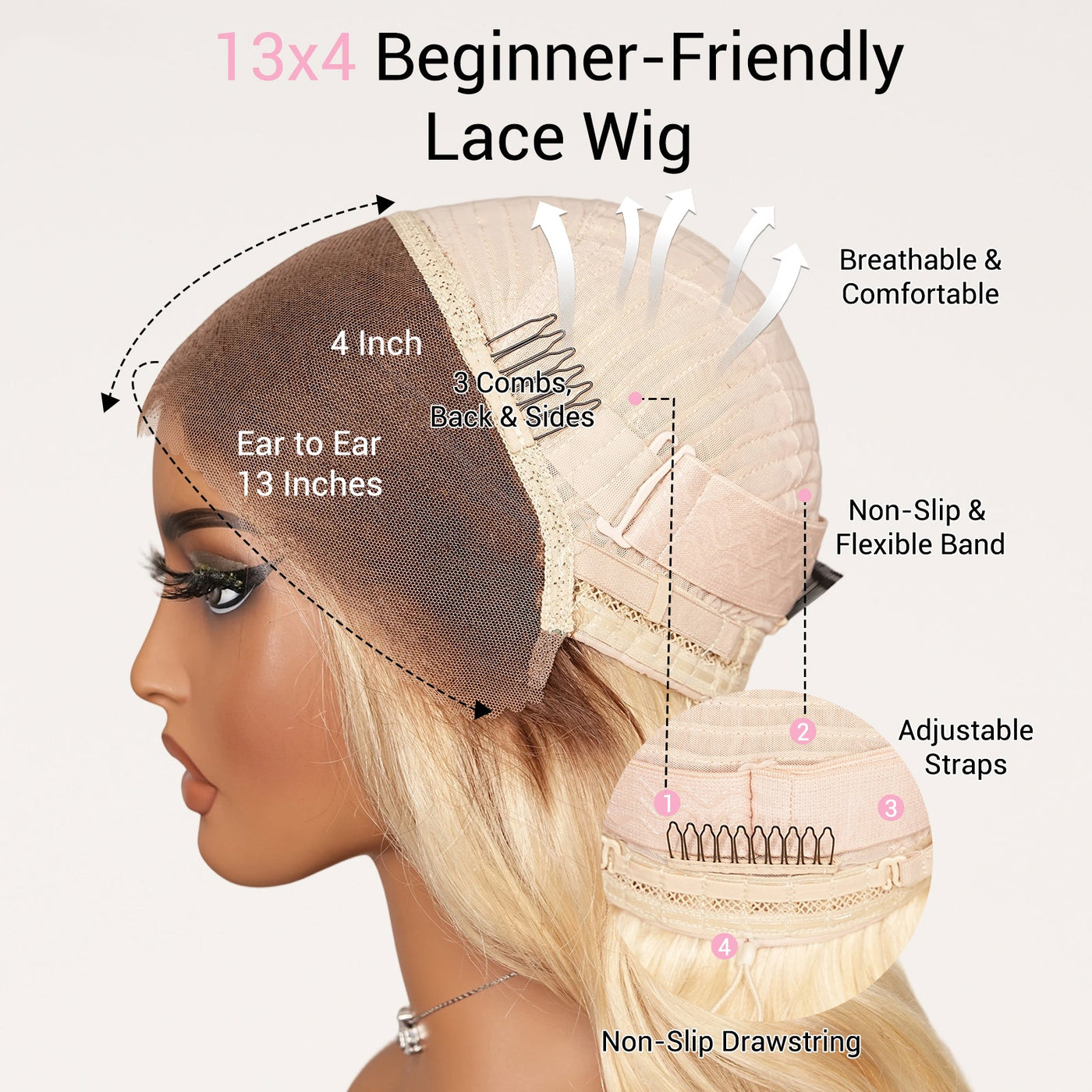 Highlight Blonde With Black Root Colored Wig 13X4 Lace Front Wig Human Hair Transparent Wig Pre Plucked Daily Deal - GeetaHair