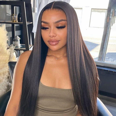 24inch 13x4 Lace Front Glueless Wig Straight Hair Natural Hairline Wig Subscriber Exclusive Flash Sale - GeetaHair