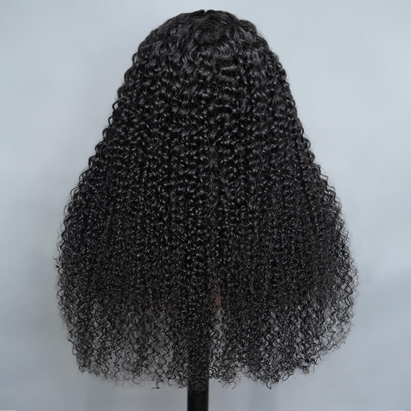 Geeta Kinky Curly Upgrade V part Wig Glueless With Invisi Drawstring 100% Human Hair Flash Sale - GeetaHair
