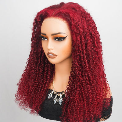 Luxury Designer Series 250% Density 99J Burgundy Lace Front Wigs Human Hair Burgundy Bob Wig For Woman Pre Plucked Natural Hairline - GeetaHair