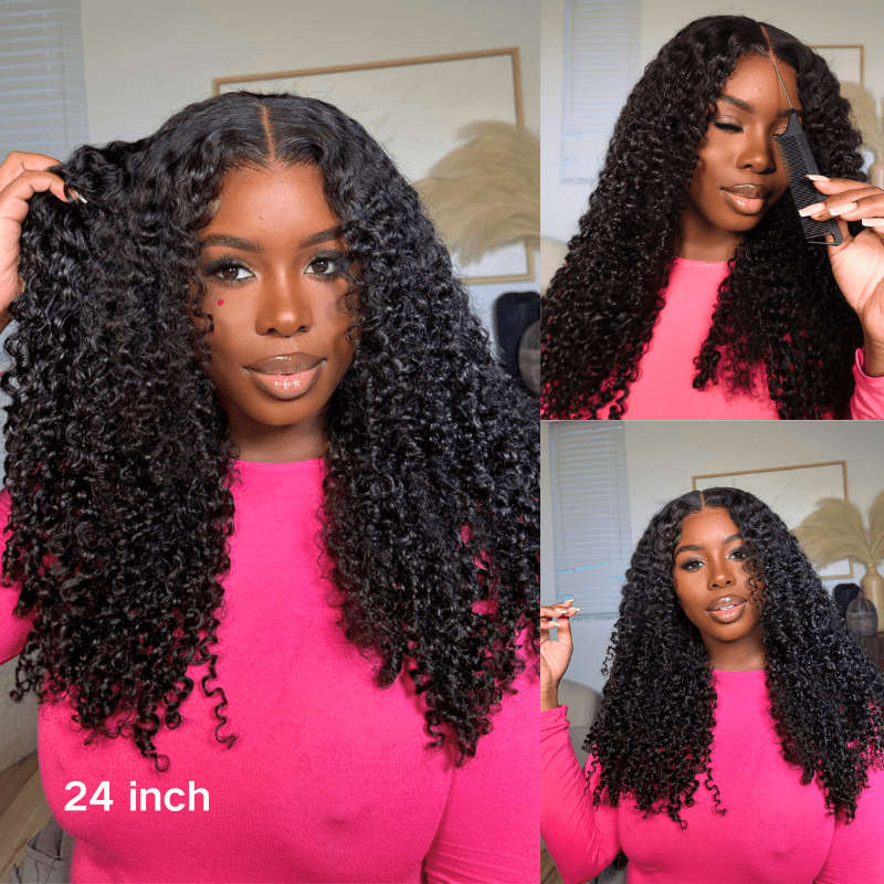 Geeta 250% Density Kinky Curly 6x4 / 13x4 Lace Front Glueless Human Hair Wig Flash Sale - GeetaHair