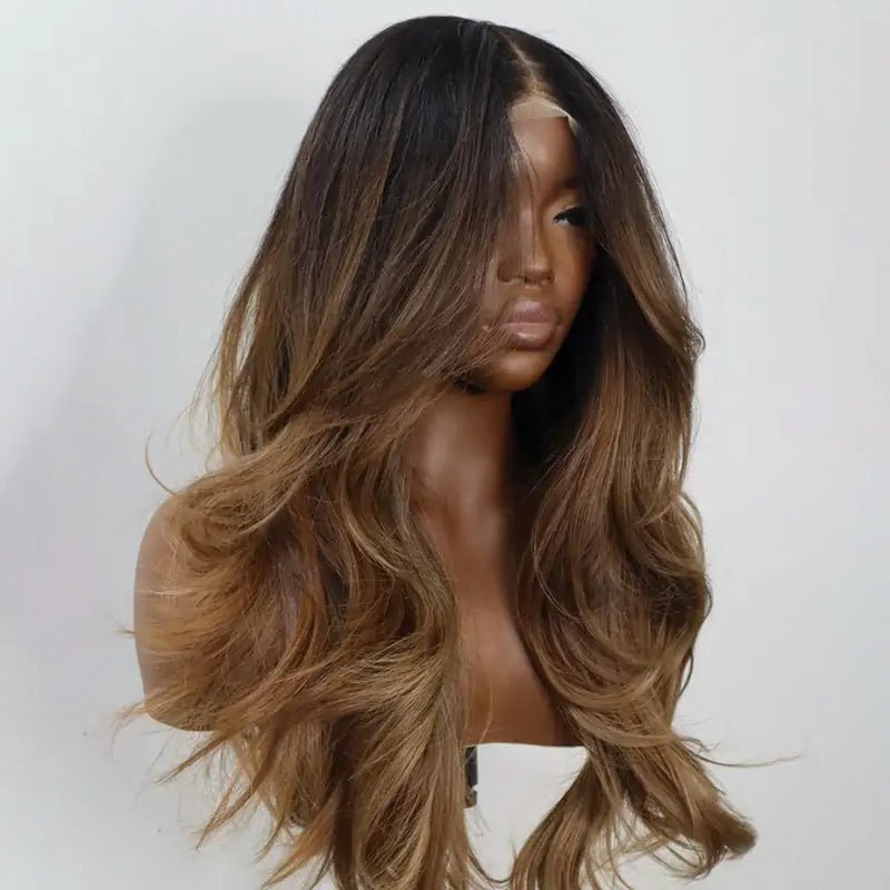 Warm Dark Blonde 13x4 Lace Front Glueless Wigs Natural Loose Wave Layer Cut Human Hair Wigs Subscriber Exclusive Flash Sale - GeetaHair