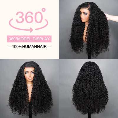 Full Rotation Display Of Breathable Glueless Wig Cap With 100% Remy Human Hair Wefts_product