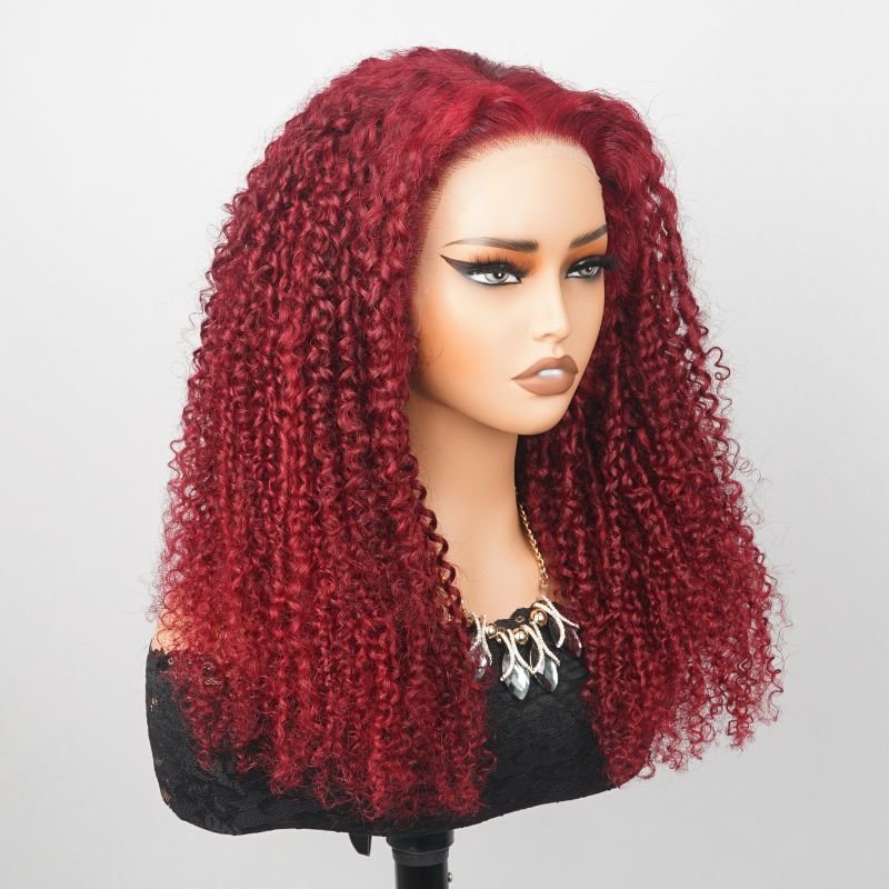 Luxury Designer Series 250% Density 99J Burgundy Lace Front Wigs Human Hair Burgundy Bob Wig For Woman Pre Plucked Natural Hairline - GeetaHair