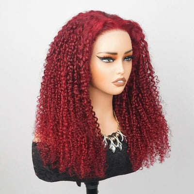 Luxury Designer Series 250% Density 99J Burgundy Lace Front Wigs Human Hair Burgundy Bob Wig For Woman Pre Plucked Natural Hairline - GeetaHair