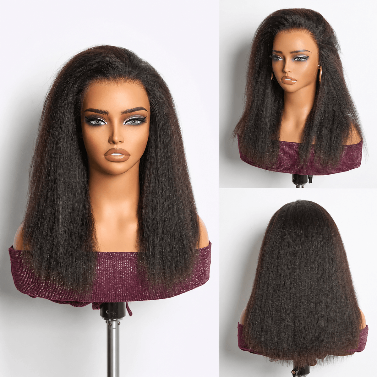 [Limited Stock] Kinky Straight Glueless 13x4 Lace Frontal Wig