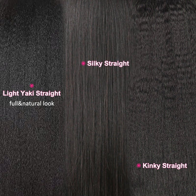 13x6/13x4 Silky Press Yaki Straight Hair Lace Frontal Wig Natural Hairline Subscriber Exclusive Flash Sale - GeetaHair