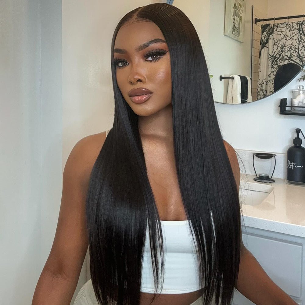 24inch 13x4 Lace Front Glueless Wig Straight Hair Natural Hairline Wig Subscriber Exclusive Flash Sale - GeetaHair