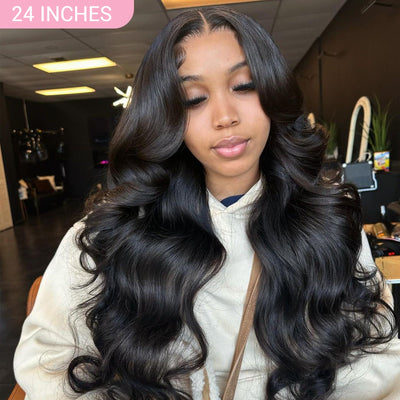 24H Shipping | $119 24 Inches Lace Front Wig / Colored Wig Value $199 Human Hair Falsh Sale Subscriber Only - GeetaHair