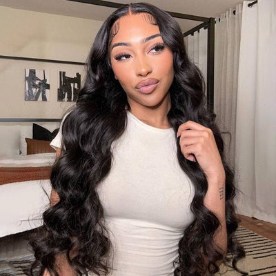 22inch 6x4 Lace Front Glueless Wig Body Wave Pre Plucked Hairline Wig Subscriber Exclusive Flash Sale - GeetaHair