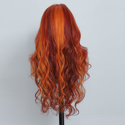 Highlight Red Ginger Body Wave Human Hair Wigs 180% HD Lace Frontal Wig Pre Plucked Glueless Wavy Lace Wigs For Women - GeetaHair