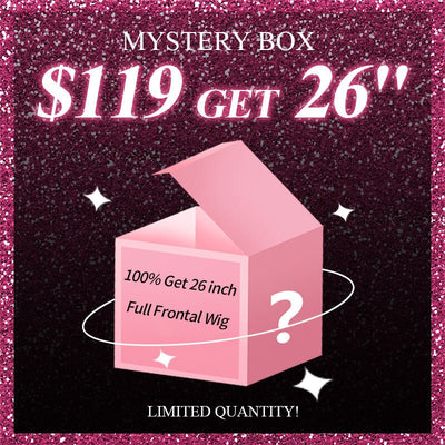 Geeta $119 Mystery Box Win 26inch 200% Density 13x4 Lace Frontal Wig Value $299 Human Hair - GeetaHair