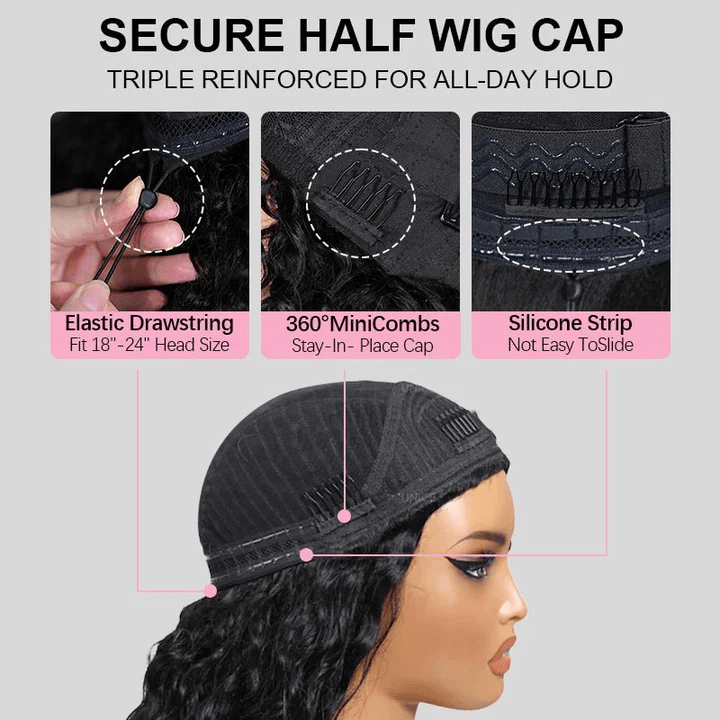 $219 = 2 Wigs| Two Different Kinds of 20 Inch Half Wigs No Glue No Leave out Flash Sale - GeetaHair
